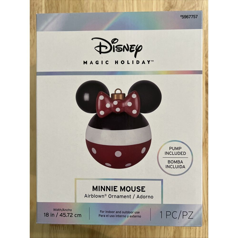 Disney Mickey Mouse Airblown Christmas Ornament 18" Decor Indoor Outdoor w/ Pump